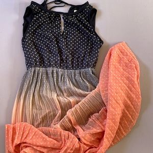 Navy blue and pink ombré Maison Jules dress.